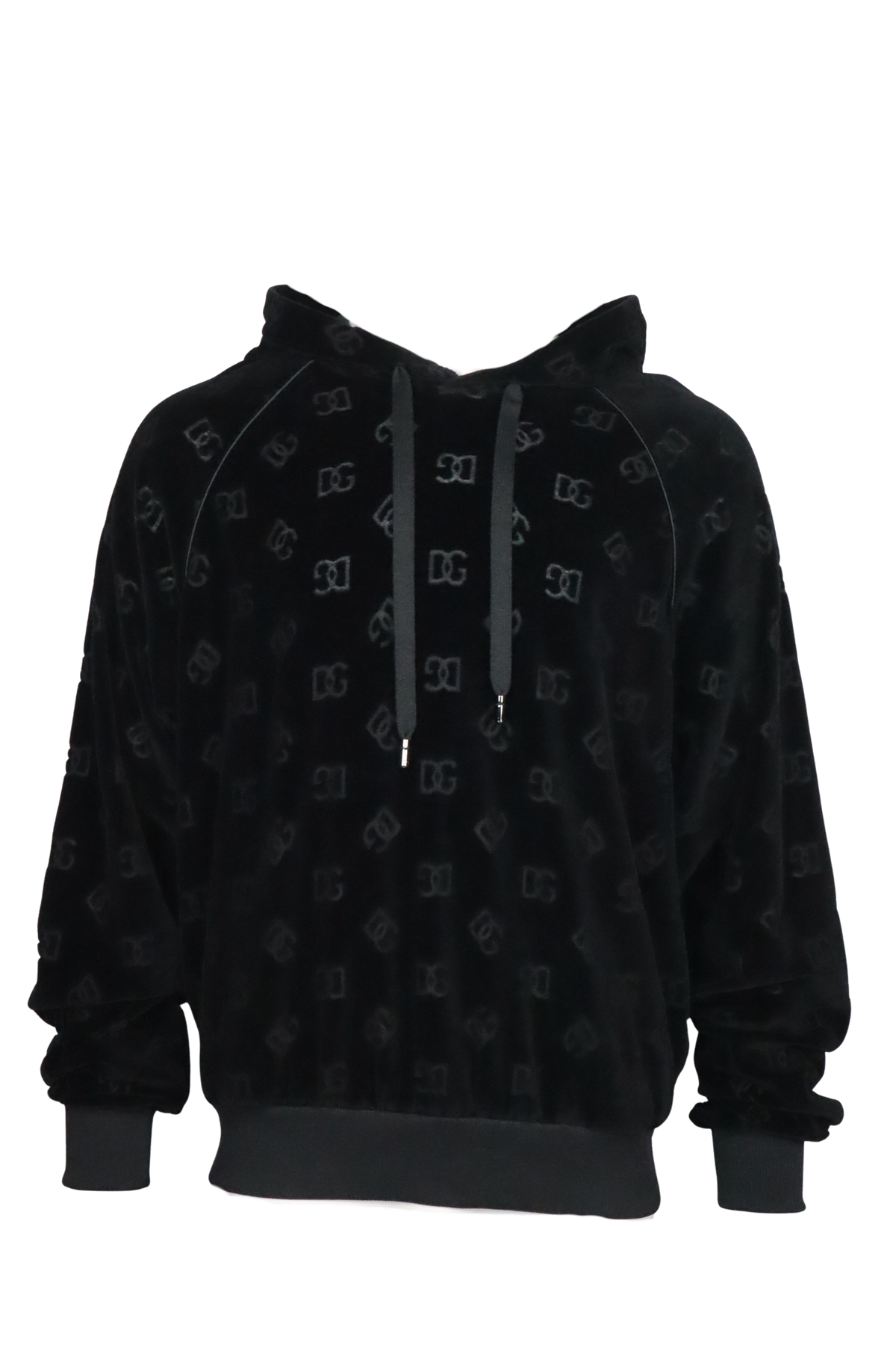 Dolce & Gabbana Hoodie Samt Schwarz Größe L (695€)